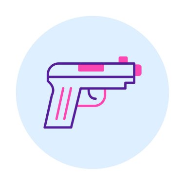 askeri tabanca ikonu vektör illüstrasyonu 