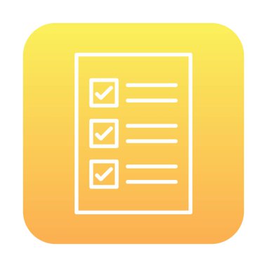 Kontrol Listesi web simgesi, vektör illüstrasyonu 