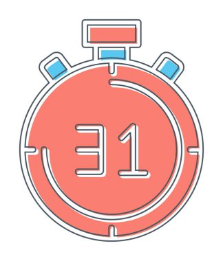 Basit kronometre vektör illüstrasyonu