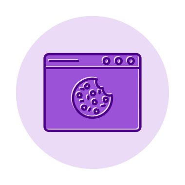 Basit Web Kurabiyeleri simgesi, vektör illüstrasyonu