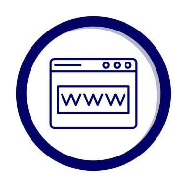 tarayıcı web sayfası simgesi, vektör illüstrasyonu 