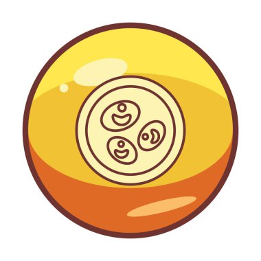 Bakteri petri kabı ve bakteri vektör simgesi 