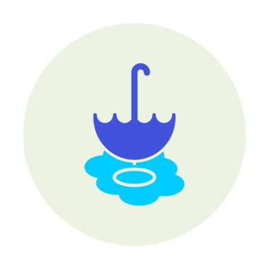 şemsiye simgesi vektör illüstrasyonu 