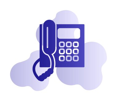 düz eski telefon vektör çizimi tasarımı