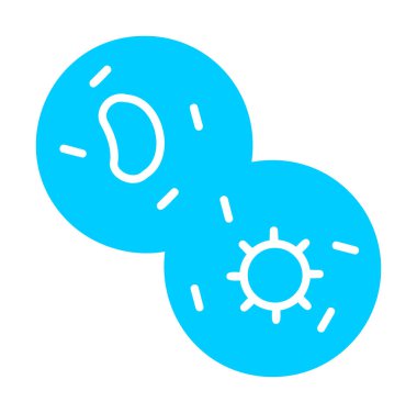 Mitoz web simgesi, vektör illüstrasyonu