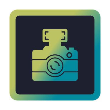 fotoğraf makinesi simgesi, vektör illüstrasyonu