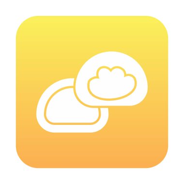 Japon tatlısı Mochi ikonunun vektör çizimi 