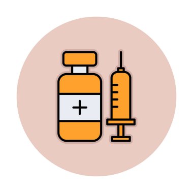 Aşı simgesi vektör tasarımlı şırınga