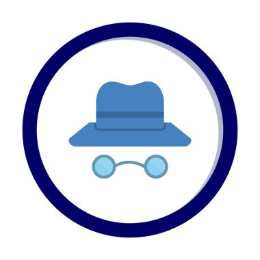 Basit Incognito simgesi, vektör illüstrasyonu