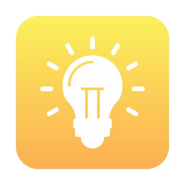 Ampul simgesi beyaz arkaplanda izole edildi 