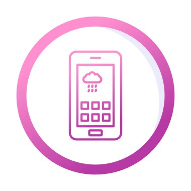 Cep telefonu web simgesi, vektör çizim