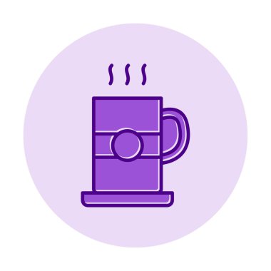 çay fincanı simgesi, vektör illüstrasyonu