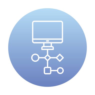 Çalışma akışı simgesi tasarımı, vektör illüstrasyonu                            