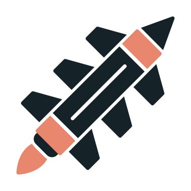 Füze roket ikonu vektör çizimi tasarımı