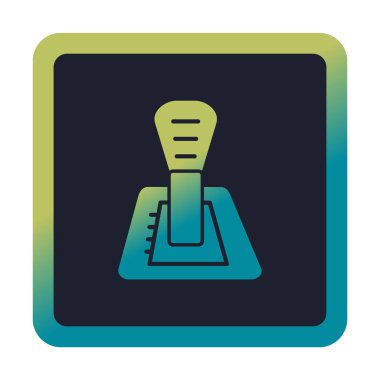 Araba vites kutusu web simgesi, vektör illüstrasyonu