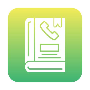 Telefon Rehberi düz simgesi, vektör çizim