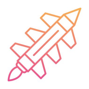 Füze roket ikonu vektör çizimi tasarımı