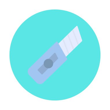 Basit düz kesiciler. Web simgesi illüstrasyonu