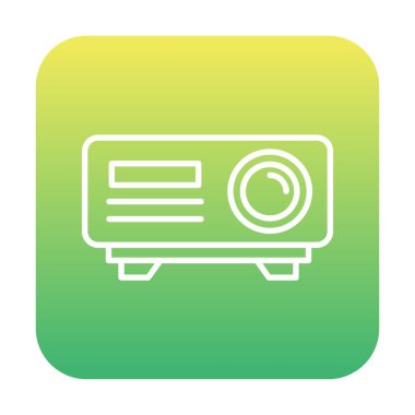 düz projektör web simgesi vektör çizimi tasarımı