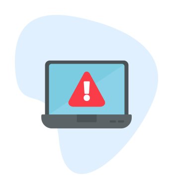 Hata vektör çizimi, Konsept ve grafik tasarım için Adware vektör çizgisi simgesi. 