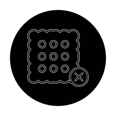 Basit Şekersiz simge, vektör illüstrasyonu