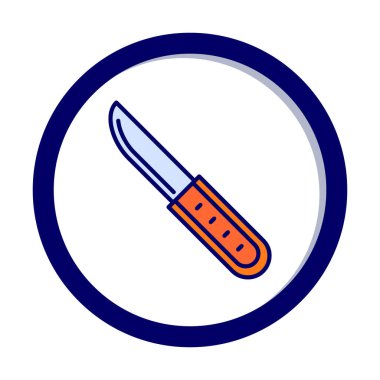 Beyaz arka plan üzerinde izole bıçak simge vektör  