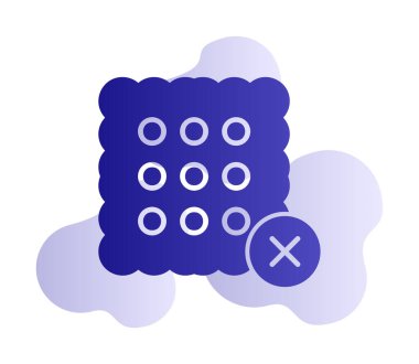 Basit Şekersiz simge, vektör illüstrasyonu