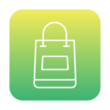 Alışveriş poşeti simgesi, vektör illüstrasyonu basit tasarım