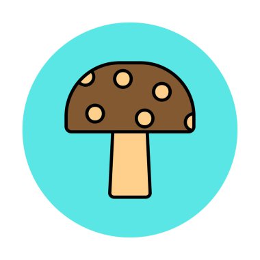 Mushroom icon, vector illustration simple design