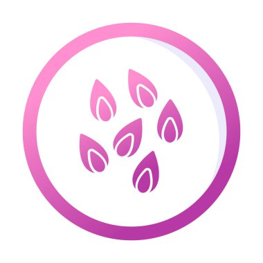 Çiçek Yaprakları simgesi, vektör illüstrasyonu  