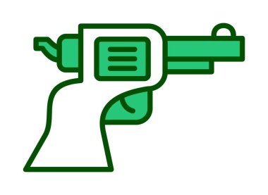 askeri tabanca ikonu vektör illüstrasyonu 