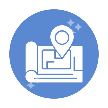 gps konum simgesi, vektör illüstrasyonu basit tasarım