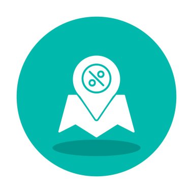 konum pin simgesi, vektör illüstrasyonu basit tasarım