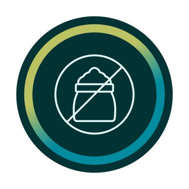 Şeker işareti yok, vektör illüstrasyonu  