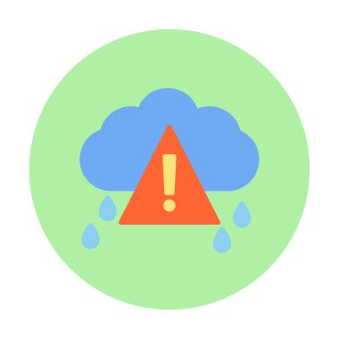 Basit Hava Uyarısı simgesi, vektör illüstrasyonu