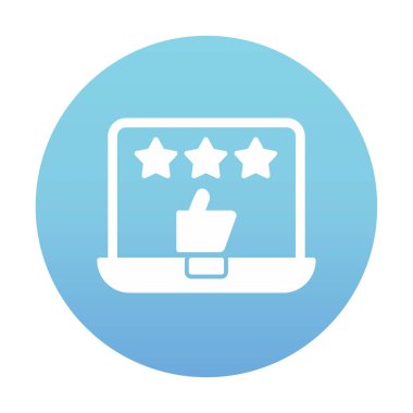 Geri besleme vektörü glifin düz simgesi. İyi İnceleme konsepti                    