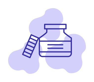 Mürekkep kavanozu simgesinin vektör çizimi 