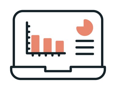 Basit Analitik simge, vektör illüstrasyonu