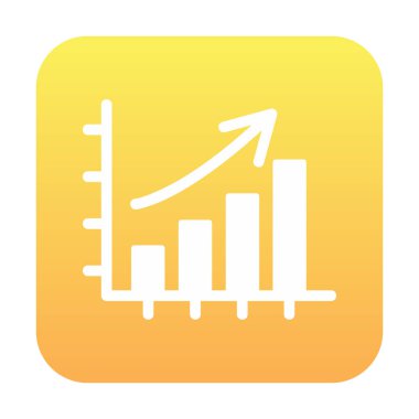 büyüyen grafik, bar grafiği vektör çizimi