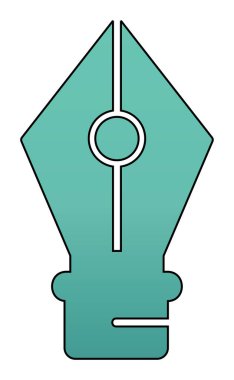 Basit kalem aracı simgesi, vektör illüstrasyonu