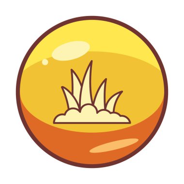 Çim simgesi, vektör illüstrasyonu 