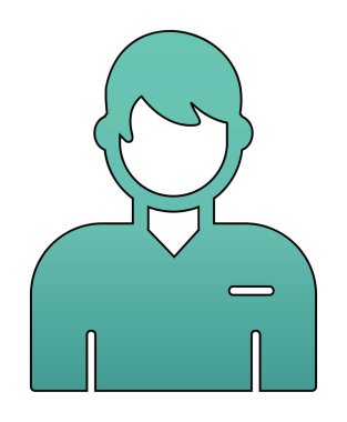 Erkek kullanıcı simgesi. Vektör çizim