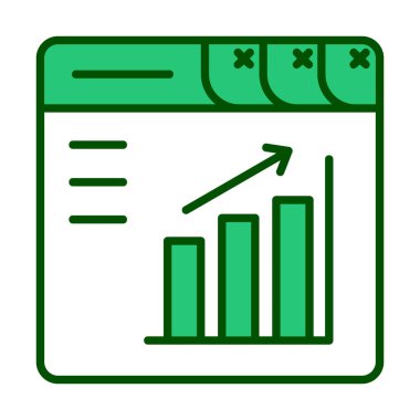 büyüme grafik simgesini, vektör çizim