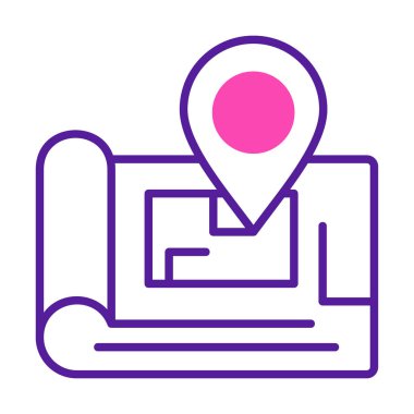 gps konum simgesi, vektör illüstrasyonu basit tasarım