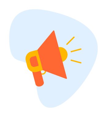 megafon ikonu. Hoparlör vektör illüstrasyonu. düz dizayn