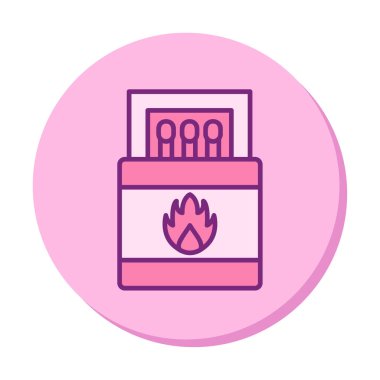 Basit düz kibrit simgesi illüstrasyonu 