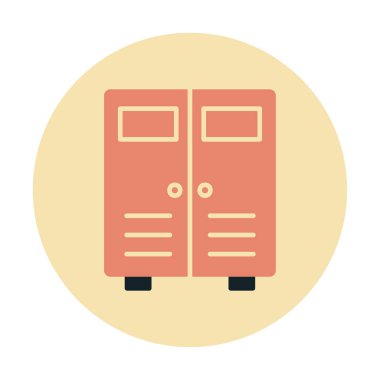 Lockers web simgesi, vektör illüstrasyonu                