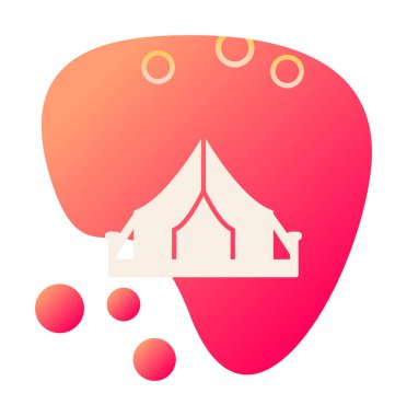 kamp çadırı ikonu vektör illüstrasyonu