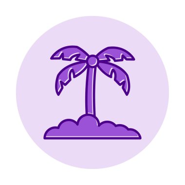 palmiye ağacı kutsal kişilerin resmi, vektör çizim