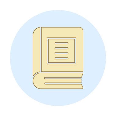 Kitap. Web simgesi basit illüstrasyon